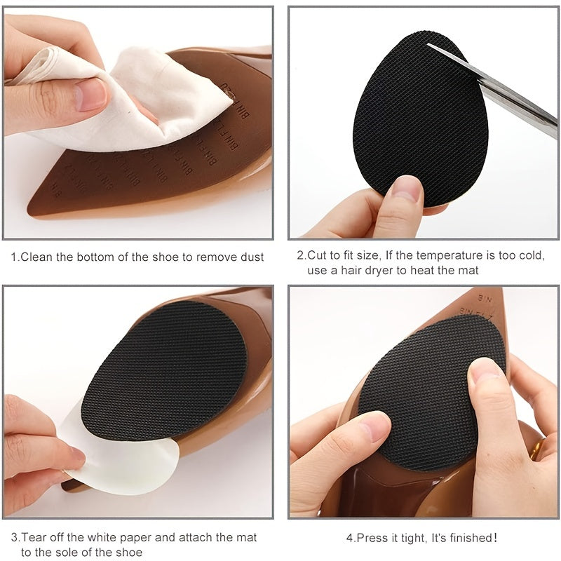 5 Pairs Anti-slip High Heeled Shoes Rubber Mat Mute Sole