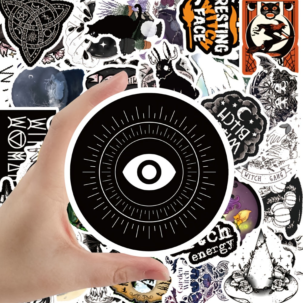 50pcs Witch Doodle Waterproof Stickers DIY Creative Toys For Notebook Luggage