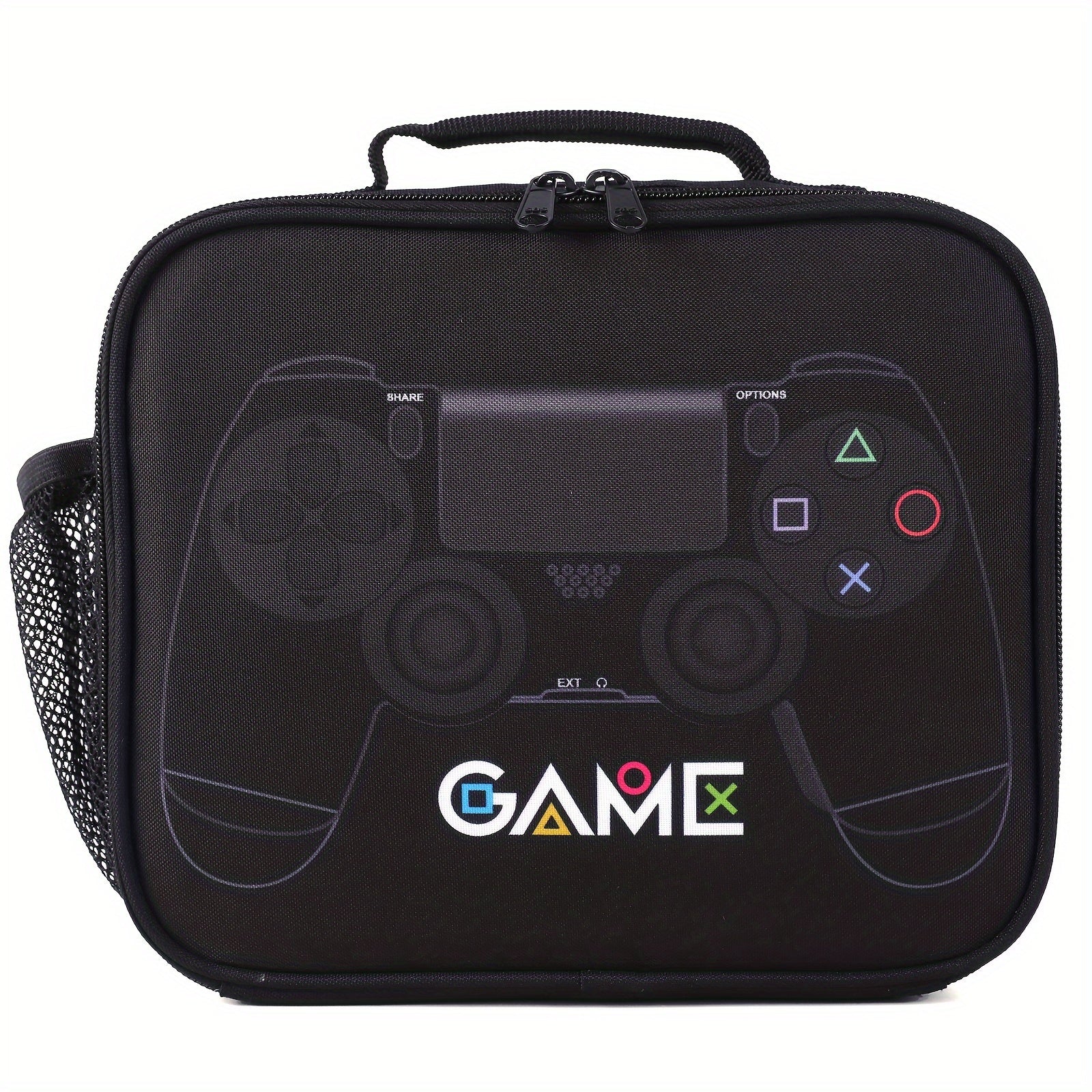 Video Game Pattern Lunch Bag Insulated Mini Cooler Bag