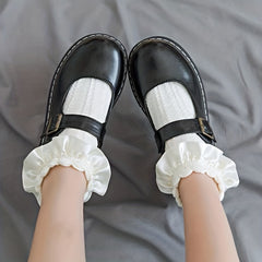 Girls Lolita Lace Ruffle Socks 2 Pairs