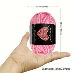 5-strand Fancy Dyed Yarn for DIY Knitting & Crocheting 100m 50g