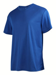 Men's Solid Loose Active Workout Tee Top