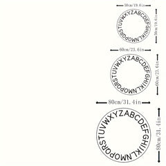 Soft Round Carpet English Letter Pattern Floor Mat
