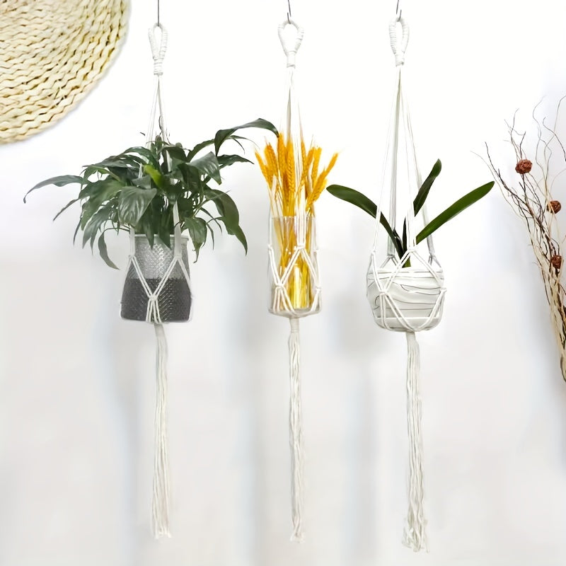 Macrame Plant Hanger with Tassels for Home & Garden Decoration