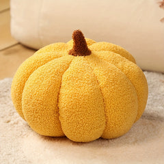3D Fluffy Pumpkin Plush Pillow Realistic Animal Vibrant Colors for Halloween
