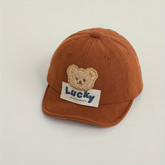 Children's Sunshade Baseball Cap with Funny Bear for Autumn/Winter