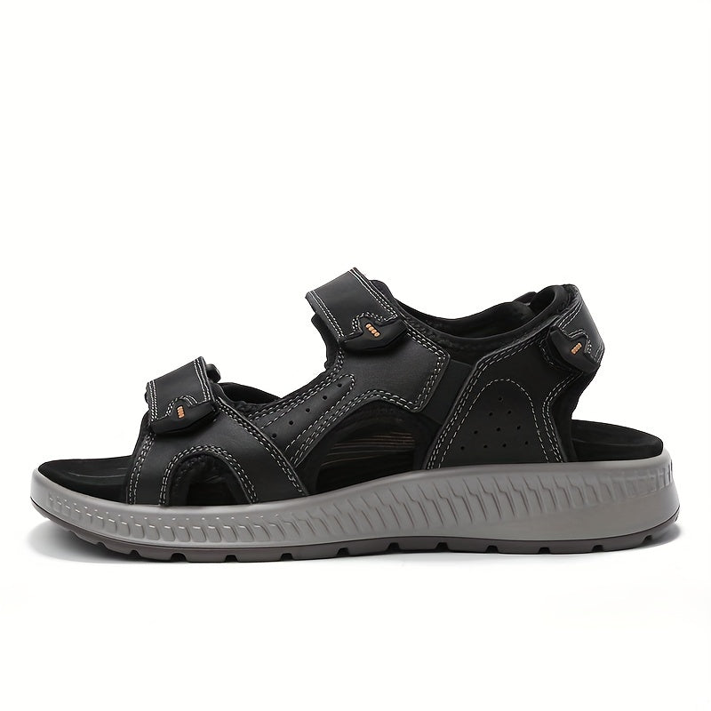 Men's Open Toe Sandals Hook And Loop Non Slip Beach Shoes