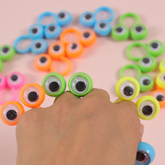 10pcs Eye Finger Puppet Rings Wiggling Eyes Party Gift Halloween Pinata Filler