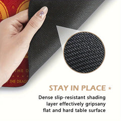 New Year Dragon Print Tableware Drying Pad Soft Drainage Anti Slip Pet Pad