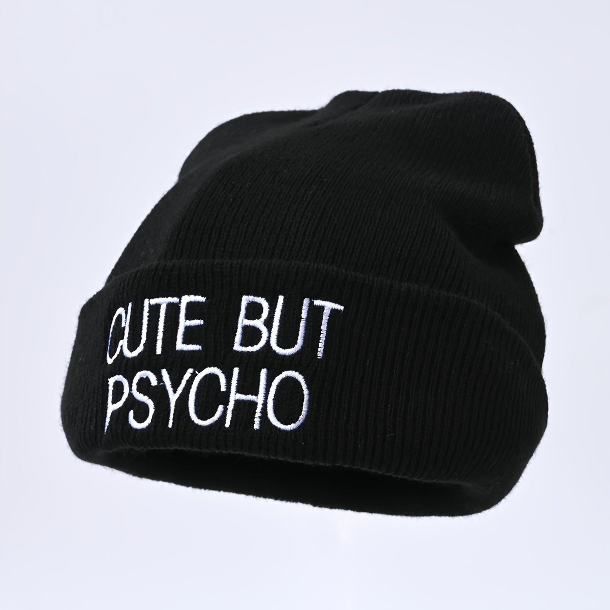 Hip Hop Knitted Hat Embroidered Warm Beanie for Men Women Outdoor Skiing