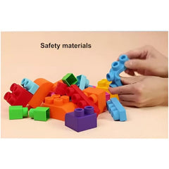 50 Pcs Soft Silicone Building Blocks Toy for Kids DIY Bricks