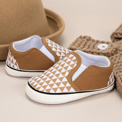 Baby Girl's Checkerboard Soft Canvas Shoes