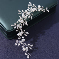 Silver Rhinestone Flower Hair Comb Bridal Hair Clips