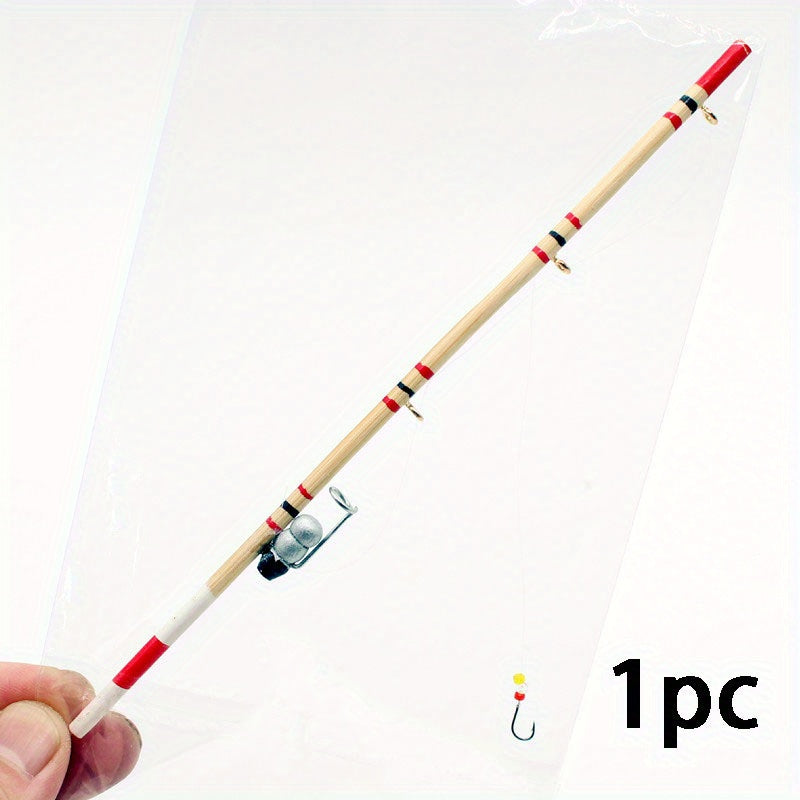 Mini Wooden Fishing Rods Set - Dollhouse 1:12 Scale Mini Models