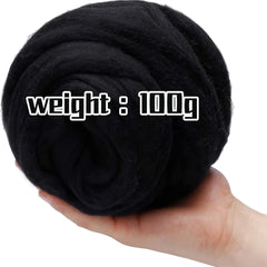 100g Fiber Roving Wool Top Wool Felting Supplies Chunky Yarn Spinning Wool