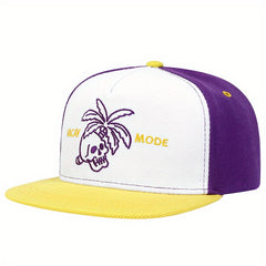 Men's Block Flat Brim Snapback Hat