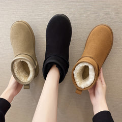 Women's High Top Snow Boots Fluffy Warm Outdoor Shoes