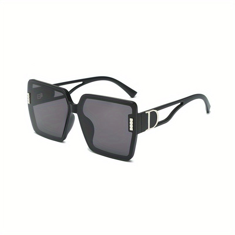 Oversized Square Frame Sunglasses Gradient Lens UV400