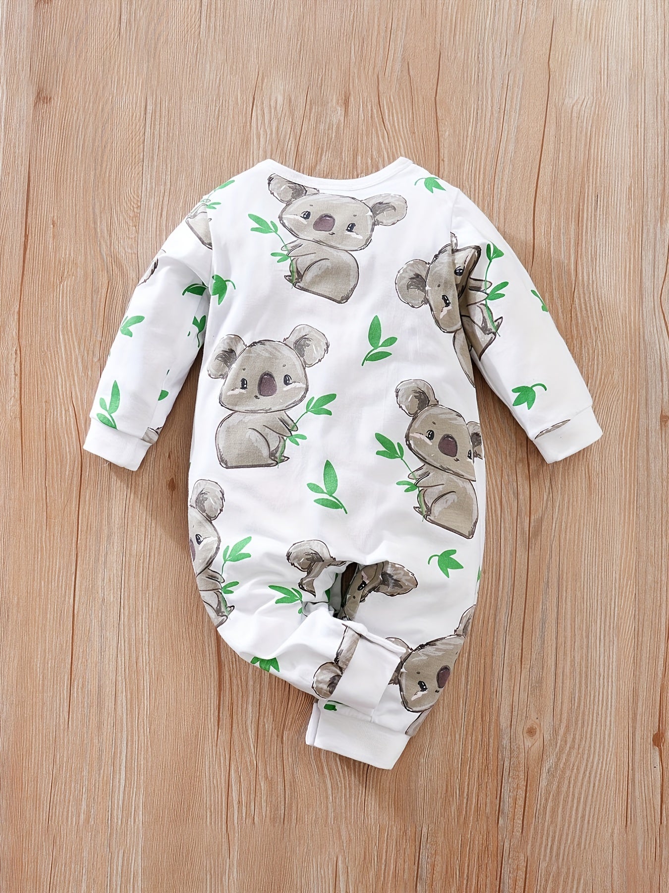 Baby Cartoon Koala Long Sleeve Rompers