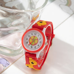 Boys Cartoon Soccer Silicone Sports Watch Decorative Accessory