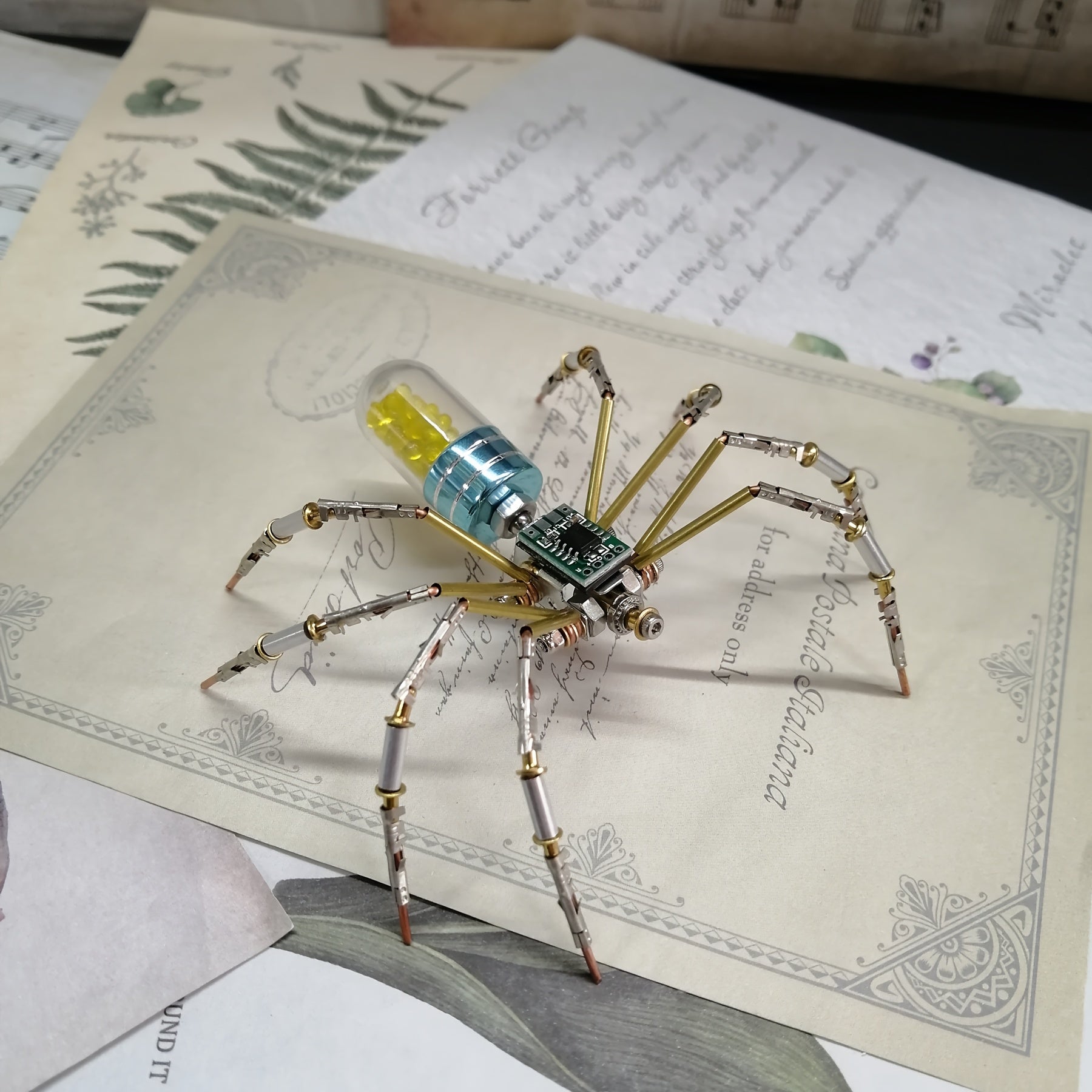 Steampunk DIY Metal Puzzle Small Spider Model Kit