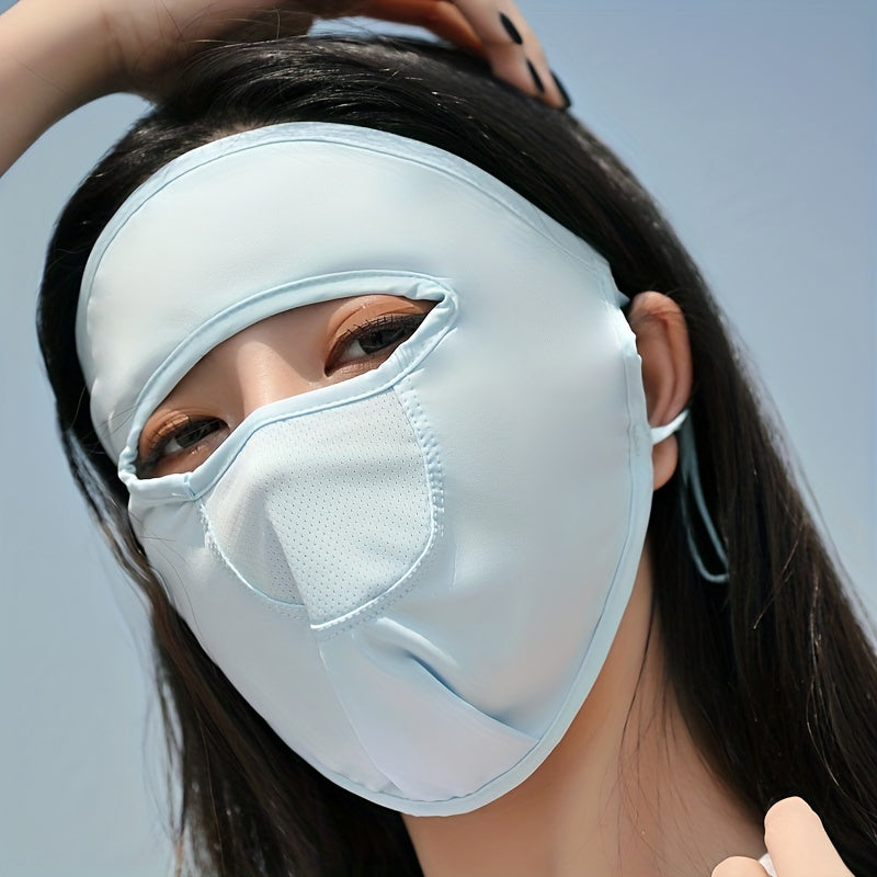 Sunproof Face Mask Elastic Ice Silk Mesh Breathable UV Protection