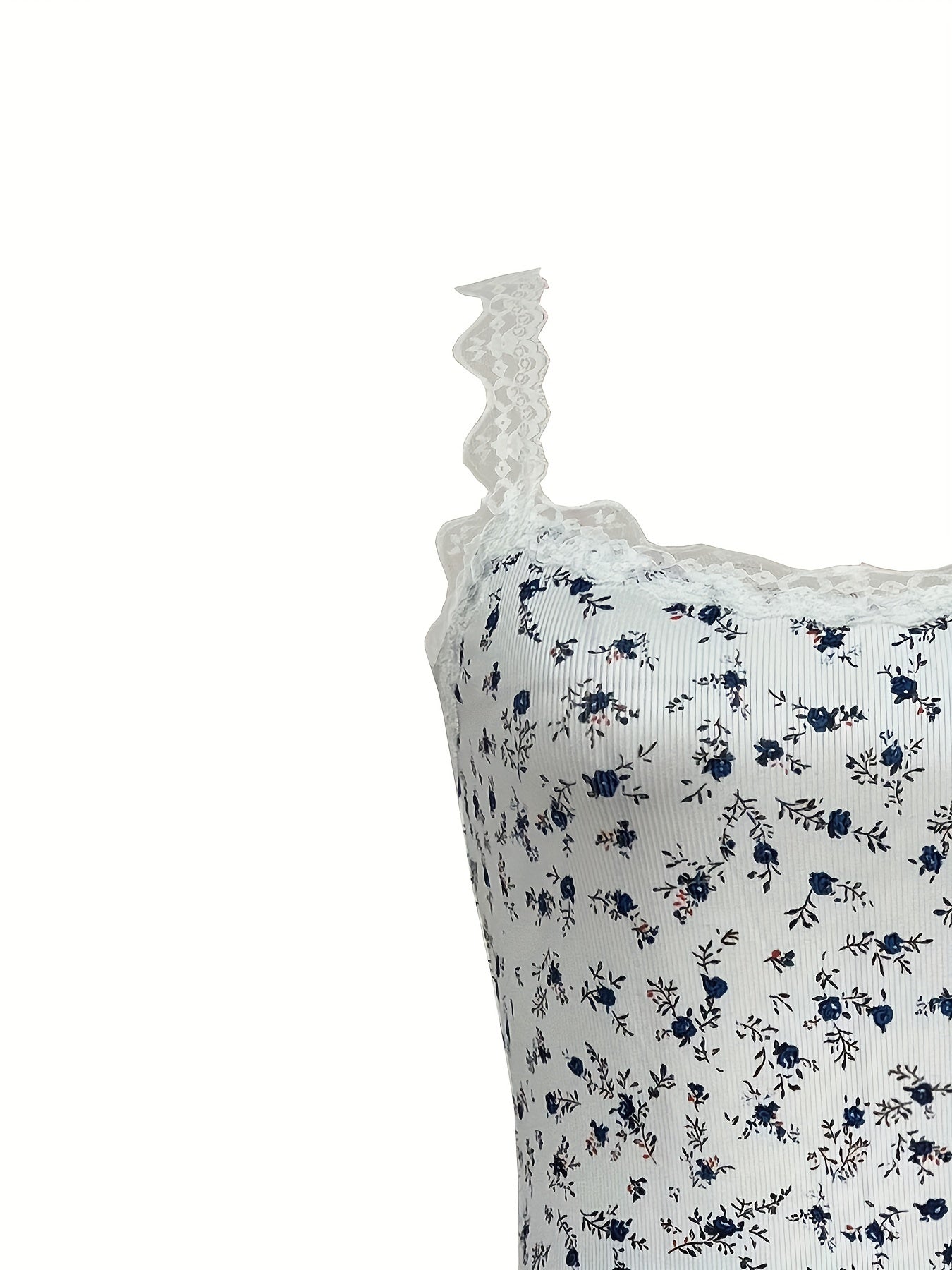 Floral Lace Strap Top Sexy Backless Cami for Women