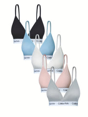 5 Wireless Ribbed Bras Women's Lingerie