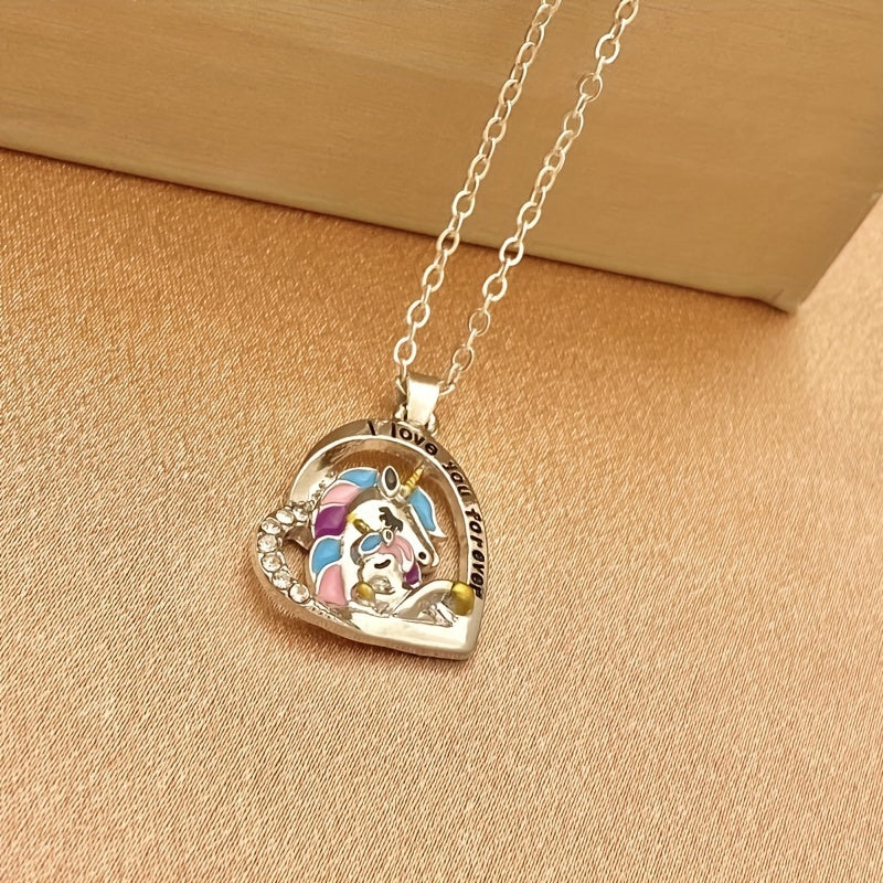 Unicorn Pendant Necklace Gift For Girls