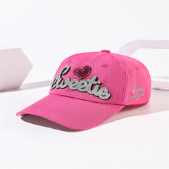 Letter Love Patch Baseball Cap Sparkling Women's Sports Hats