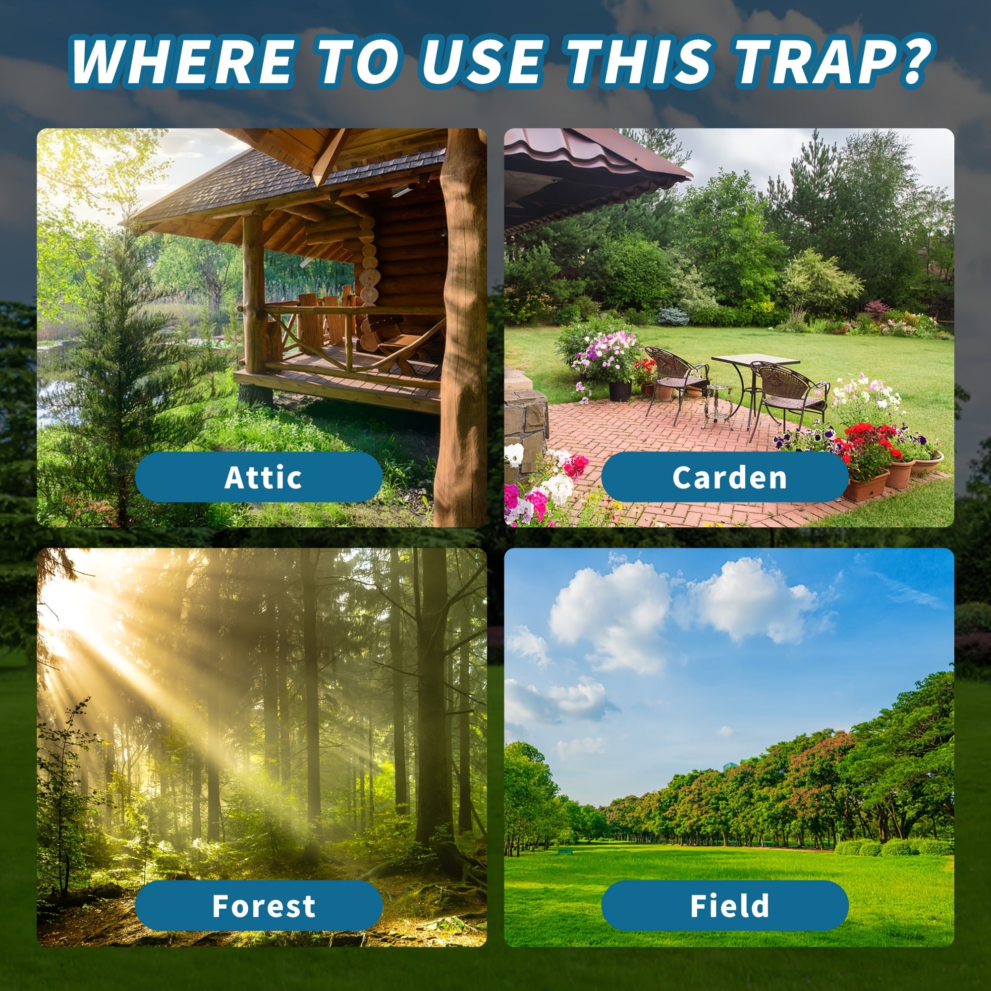 2 Pack Spring Traps - Outdoor and Home Use