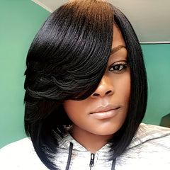 Synthetic Bob Wig Short Side Part Daily Use