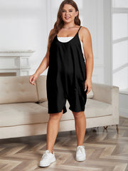 V Neck Romper With Pockets