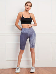 Tie Dye High Waist Yoga Shorts for Women