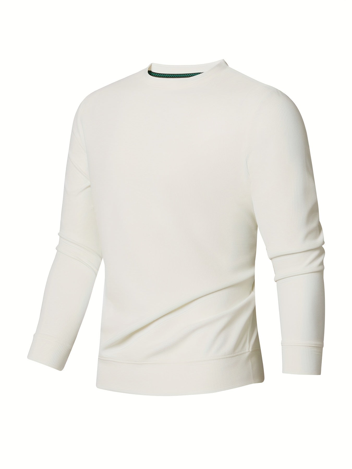 Men's Crew Neck Knit Sweatshirt Pullover Solid Tops