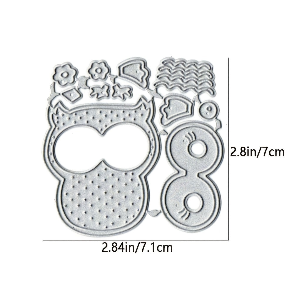 Educational Owl Cutting Dies DIY Metal Punch Stencils