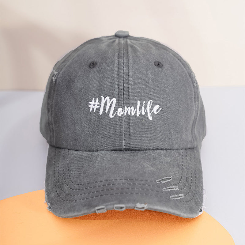 mamlipe Washed Hole Baseball Cap for Men
