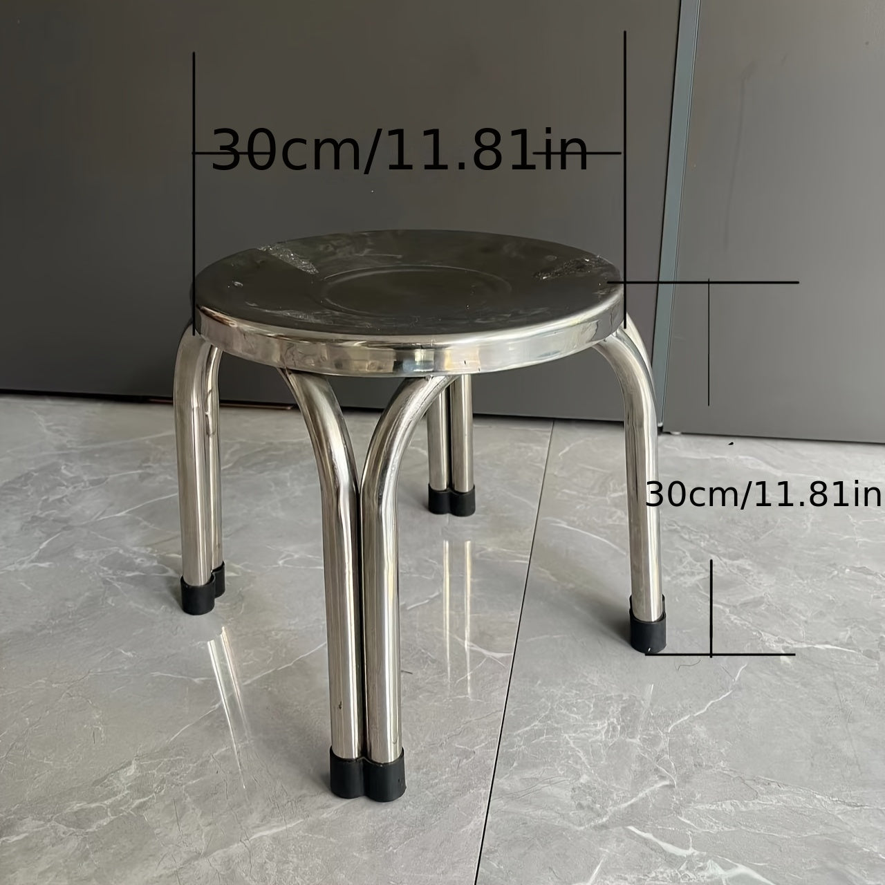 4pcs Outdoor Stainless Steel Stool Fishing Hiking BBQ Camping