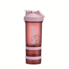 473ml Protein Shaker Bottle with 2 Compartment Boxes & Stirring Ball