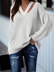 Sexy Sweater Women's V Neck High Stretch Sweater