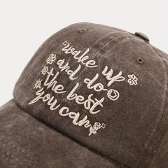 Candy Baseball Cap Wake Up And Do The You Can Embroidery Sun Hat