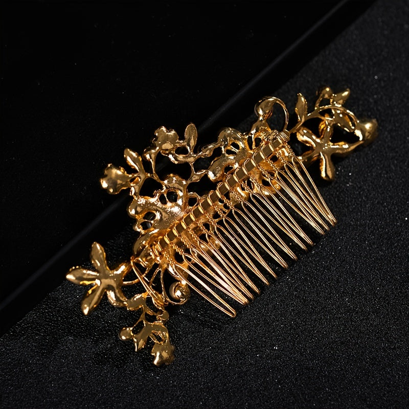 Rhinestone Flower Hair Comb Pins Bridal Wedding Party Decor