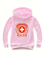 Cotton I LOVE SWITZERLAND Print Hoodies Girls Comfy Hooded Sweatshirt