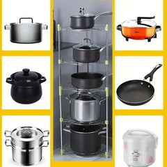 3 5 Layer Pot Pan Appliance Shelf Kitchen Pot Storage Rack