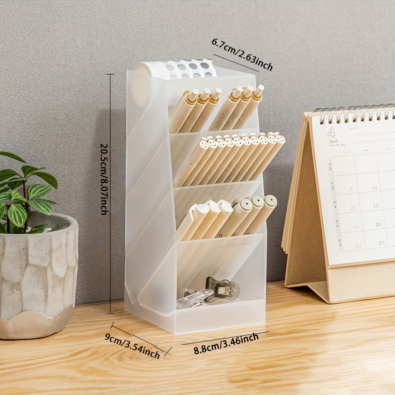 Transparent Modern Style Pen Holder Storage Box Office Desktop