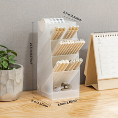 Transparent Modern Style Pen Holder Storage Box Office Desktop