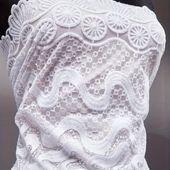 1pc African Lace Fabric French Mesh Milk Silk Tulle Sequins Fabric 4.57m
