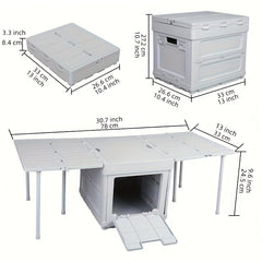 1pc Outdoor Folding Storage Box Multifunctional Camping Car Trunk Box