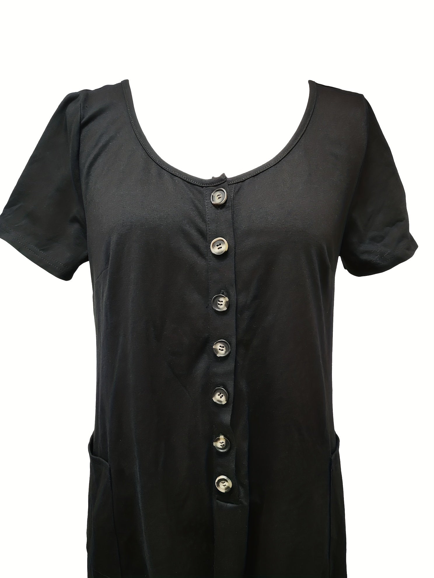 Hippie Button Down Harem Jumpsuit Casual Baggy Jumpsuit