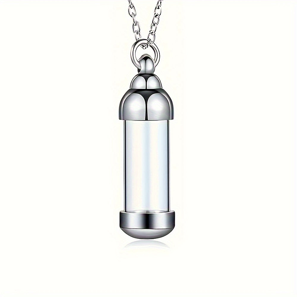 Stainless Steel Vial Necklace for Memorial Keepsake